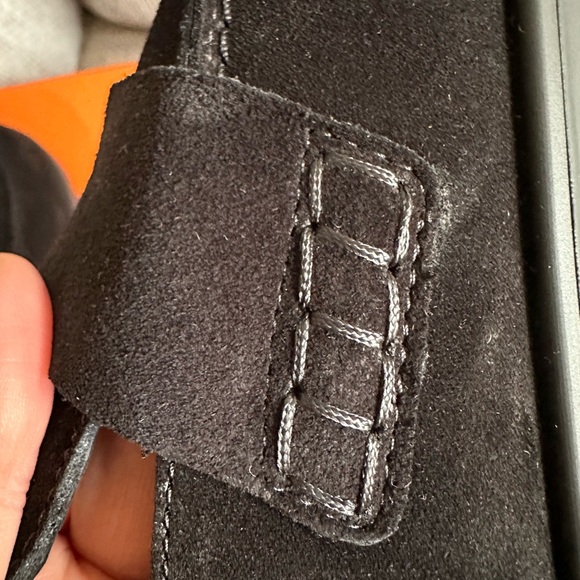 size 39EU NEW HERMES Black Suede Goatskin Women's Go Mule  w/ Receipt - Picture 10 of 15